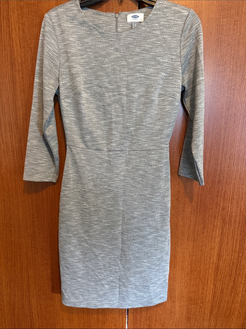 Old Navy Heather Gray 3/4 Sleeve Sheath Dress